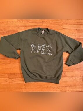 The Grinch “Thats It I’m Not Going” Sweatshirt Crewneck Olive Green - EUC Medium